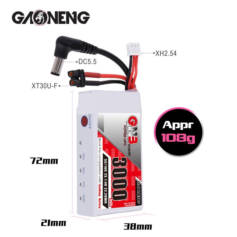 1/2/3/4/5PCS GNB 2S 7.4V Lipo  - Skyzone Sky04X Pro Oled Fpv Goggles review and price